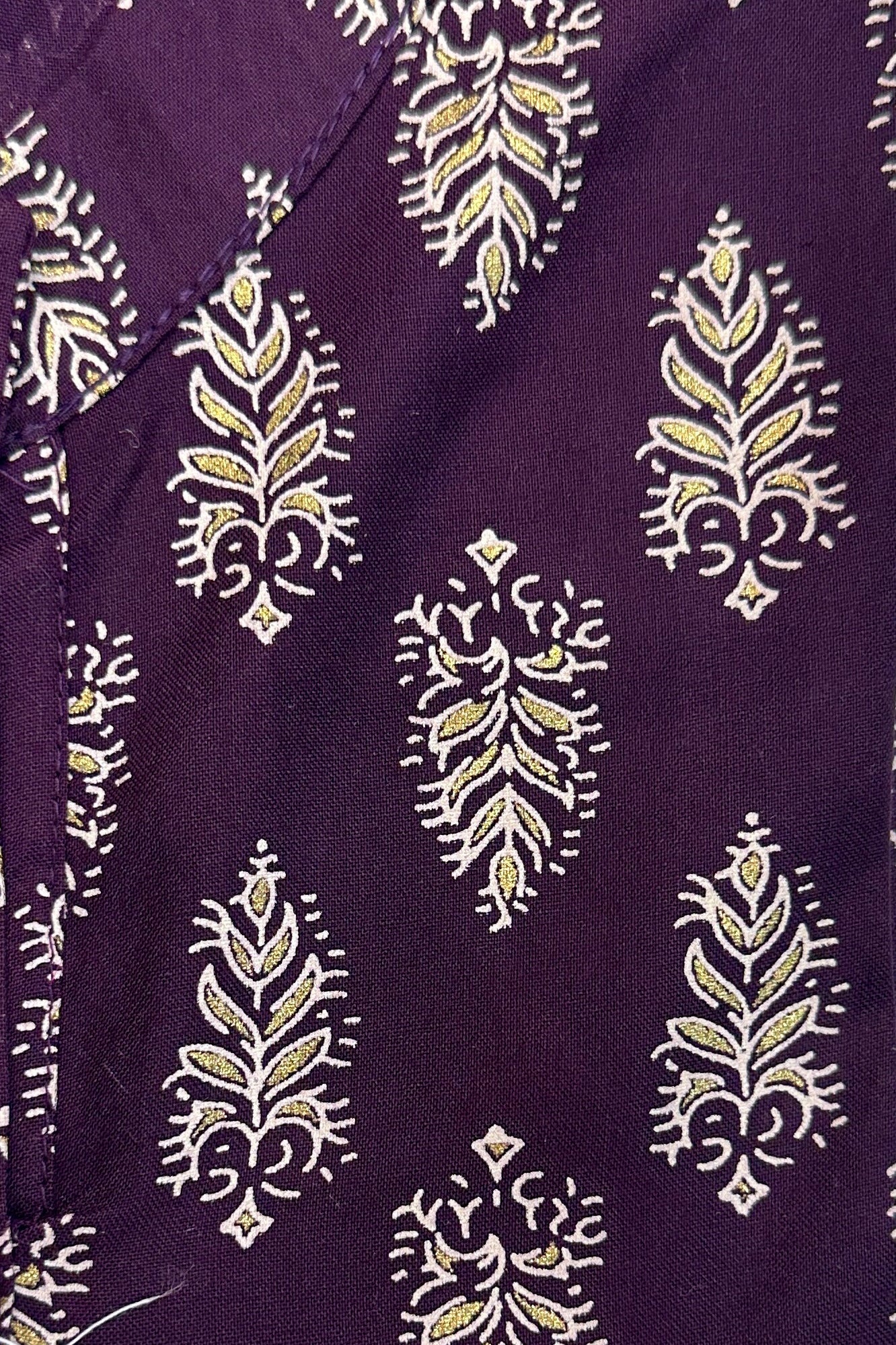Women's Plum Purple Ryan Cotton Kurti – Royal Heritage Prints with Mandarin Collar