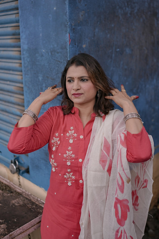 Crimson Elegance Festive Set – Timeless Charm by Rang Sootra