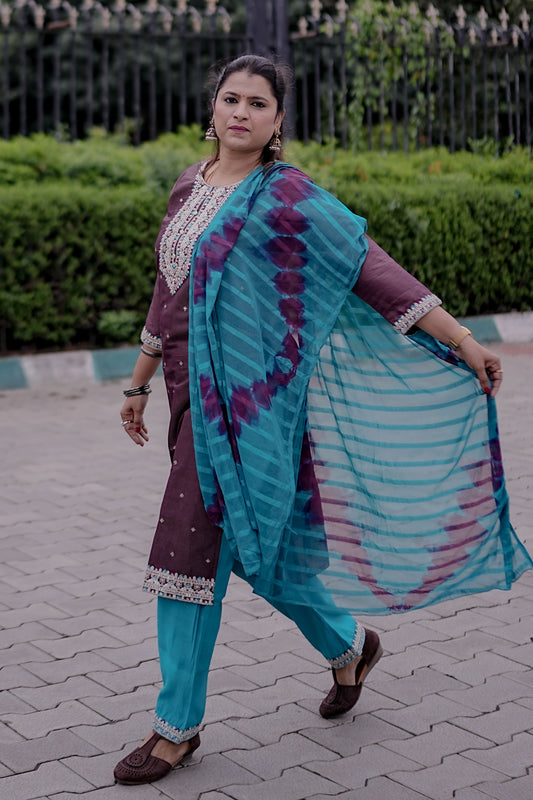 Teal Elegance Festive Set – Graceful Glamour by Rang Sootra