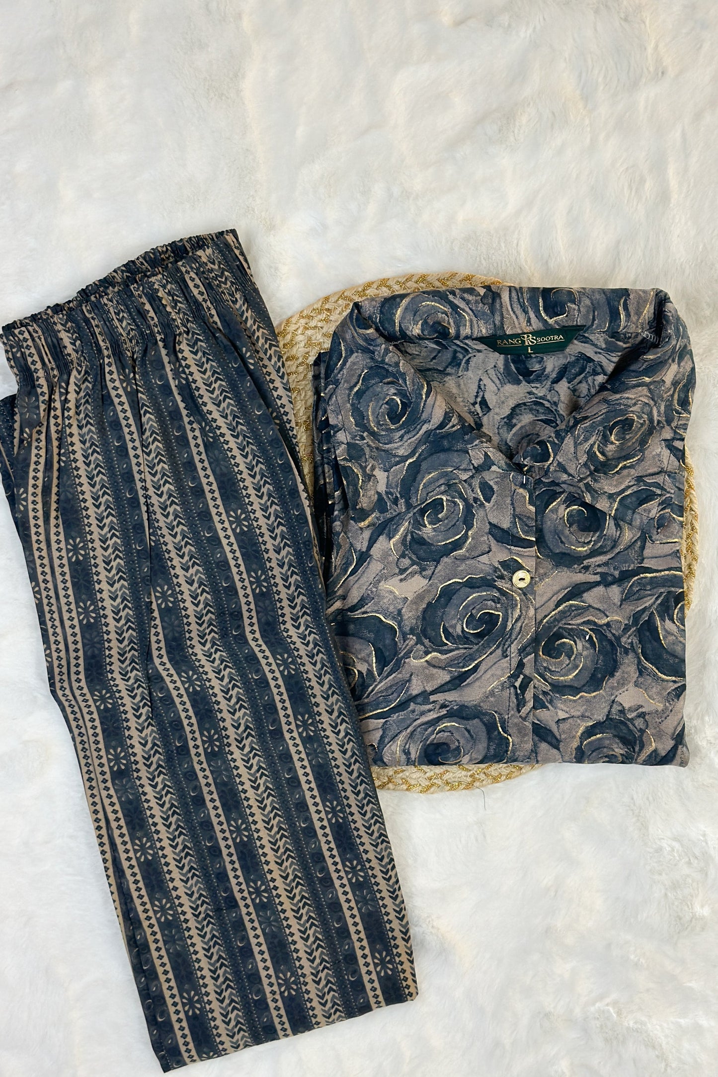 Midnight Rose Co-ord Set – Artistic Prints with Modern Edge