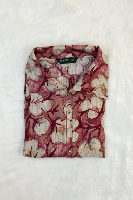 Maroon Blossom Co-ord Set – Bold Elegance with Everyday Comfort