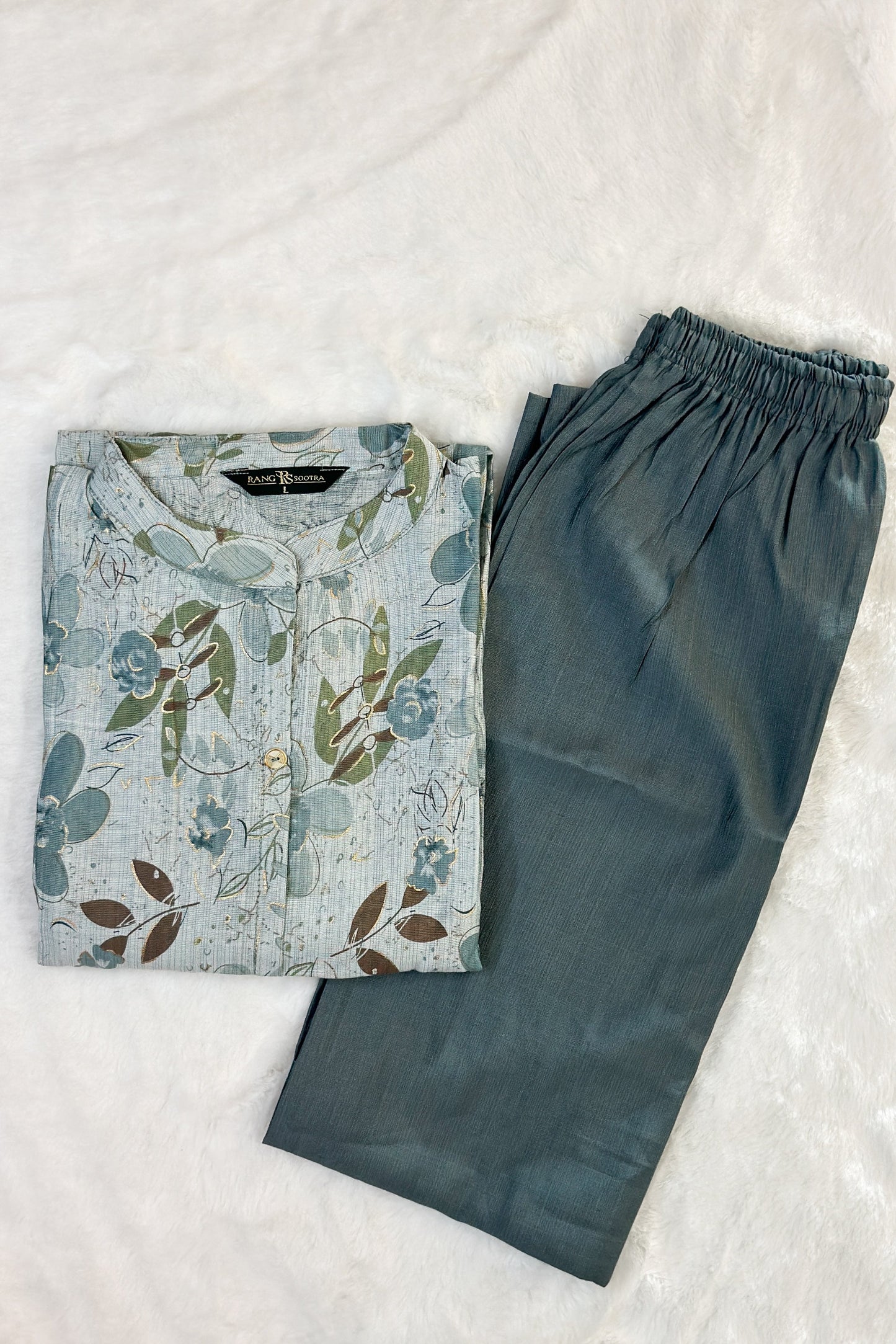 Sage Bloom Co-ord Set - Nature-Inspired Prints with Effortless Ease