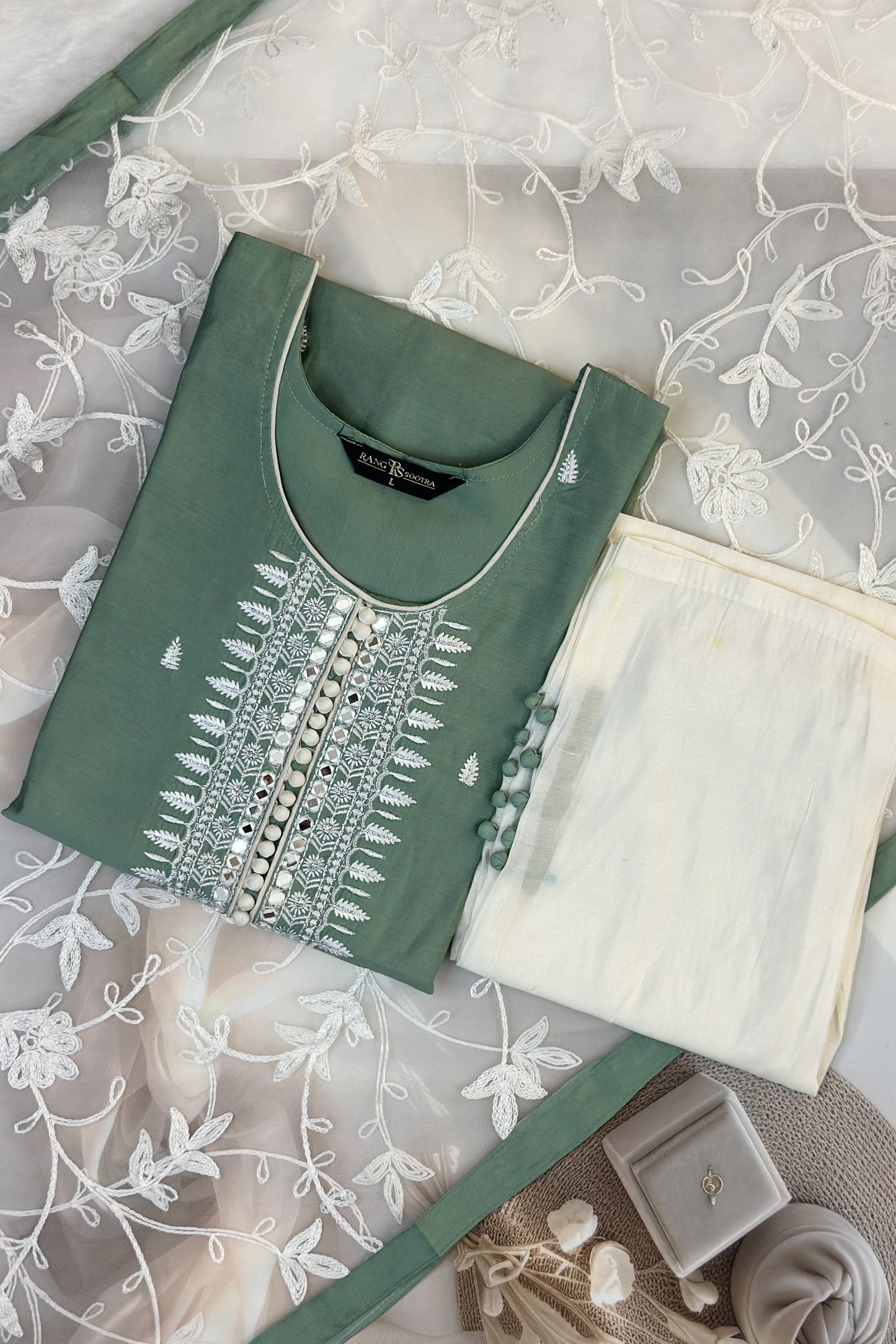 Sage Serenity Festive Set – Effortless Grace by Rang Sootra