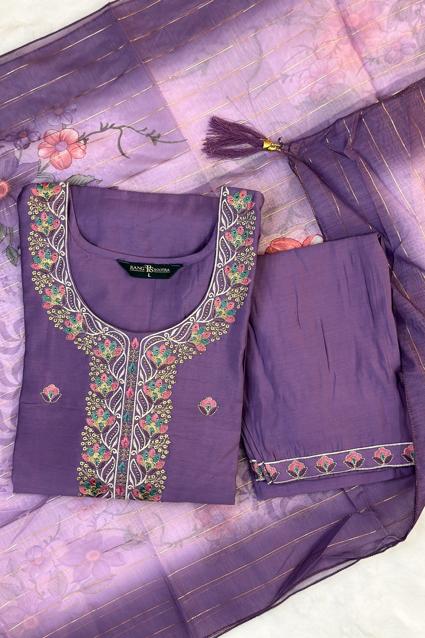 Royal Orchid Festive Set – Grace in Every Thread by Rang Sootra