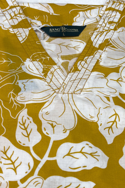 Women’s Mustard Yellow Floral Co-ord Set – Vibrant Bloom with Effortless Comfort