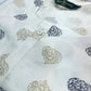 Women's White Ryan Cotton Kurti – Subtle Mughal Motif Elegance with Scoop Neckline
