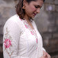 Ivory Embroidered Festive Kurta Set – Rang Sootra Elegance in Floral Detailing
