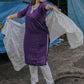 Royal Purple & White Embroidered Festive Kurta Set – Rang Sootra Grace