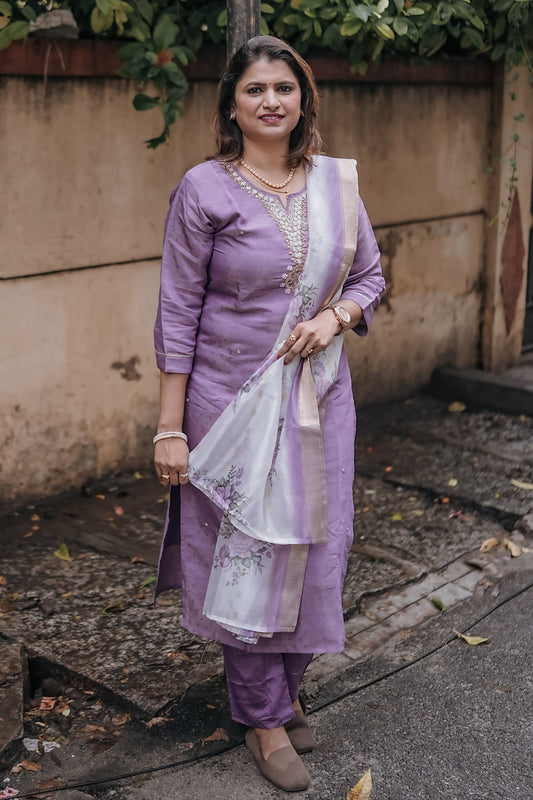 Lavender Gleam Festive Set – Timeless Grace by Rang Sootra