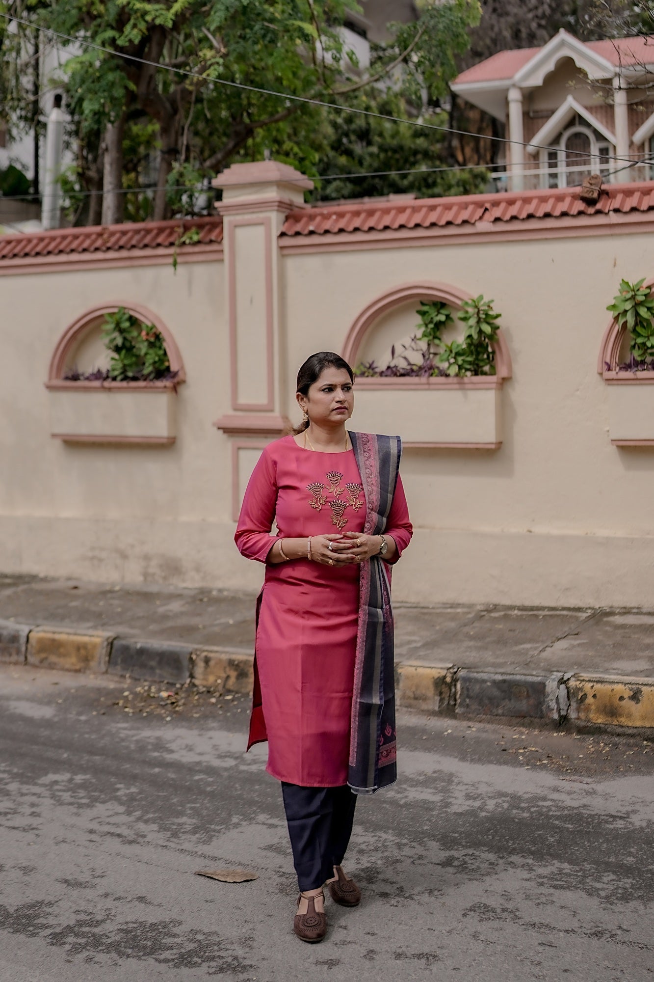 Rosewood Bloom Festive Set – Vibrant Elegance by Rang Sootra