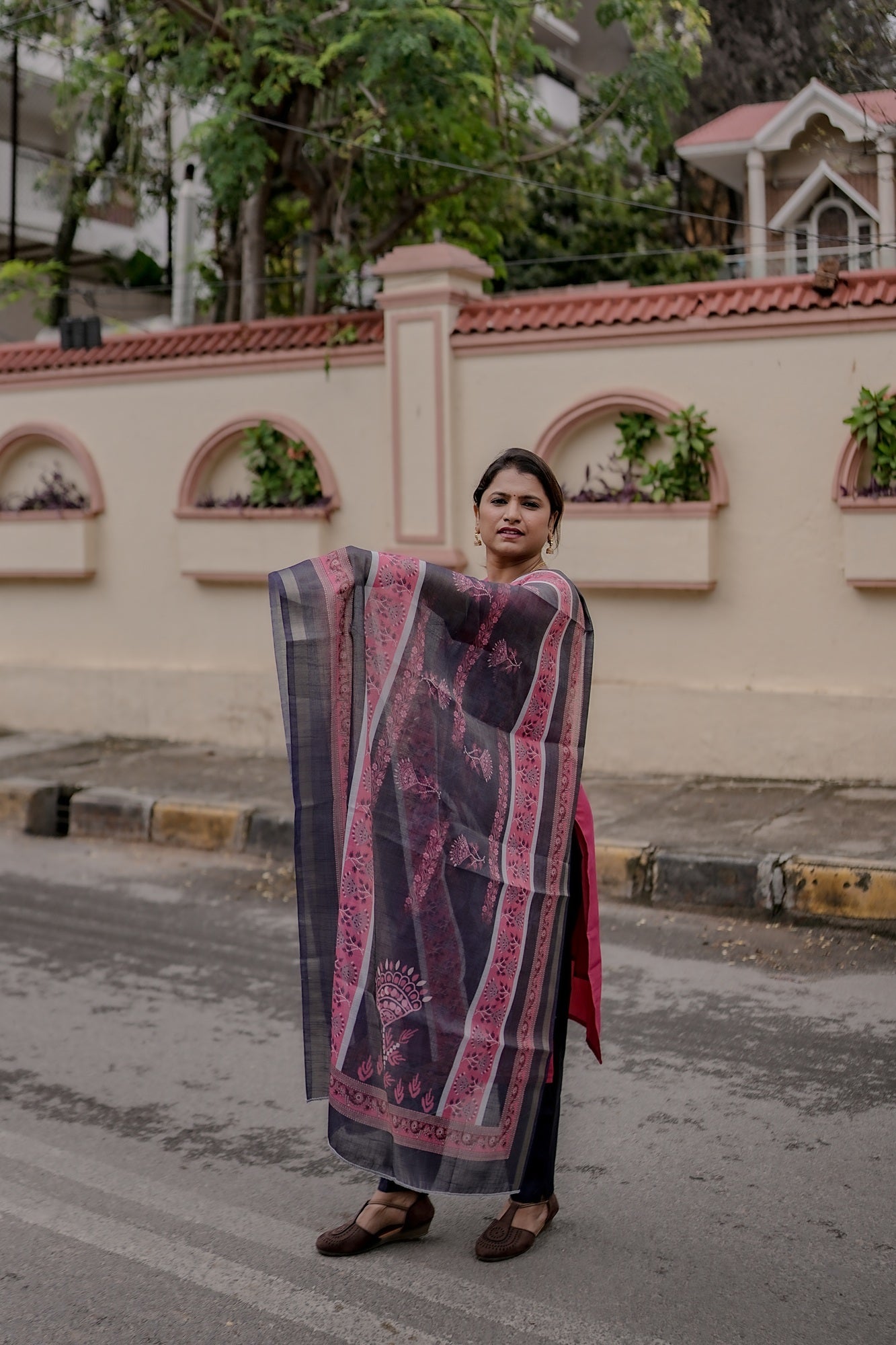 Rosewood Bloom Festive Set – Vibrant Elegance by Rang Sootra