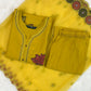 Mustard Yellow Festive Kurta Set with Mirror & Lotus Embroidery – Rang Sootra Radiance