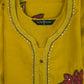 Mustard Yellow Festive Kurta Set with Mirror & Lotus Embroidery – Rang Sootra Radiance