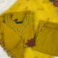 Mustard Yellow Festive Kurta Set with Mirror & Lotus Embroidery – Rang Sootra Radiance