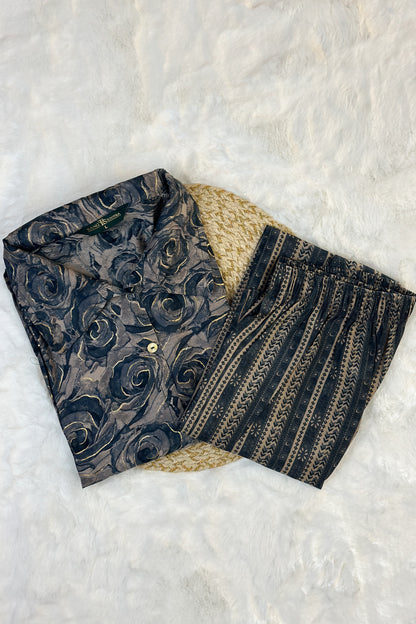 Midnight Rose Co-ord Set – Artistic Prints with Modern Edge