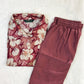 Maroon Blossom Co-ord Set – Bold Elegance with Everyday Comfort