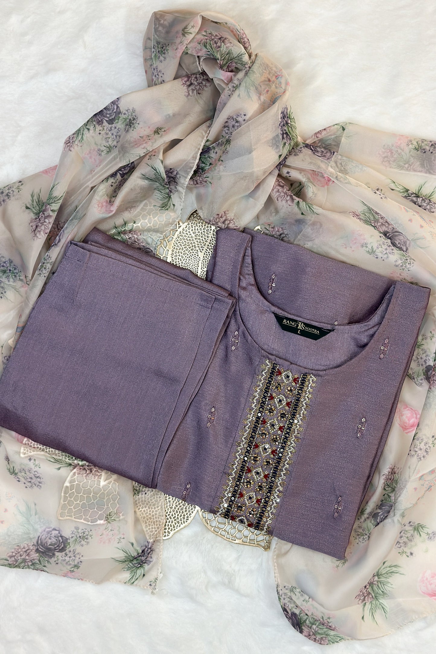 Lavender Whisper Festive Set – Subtle Sophistication by Rang Sootra