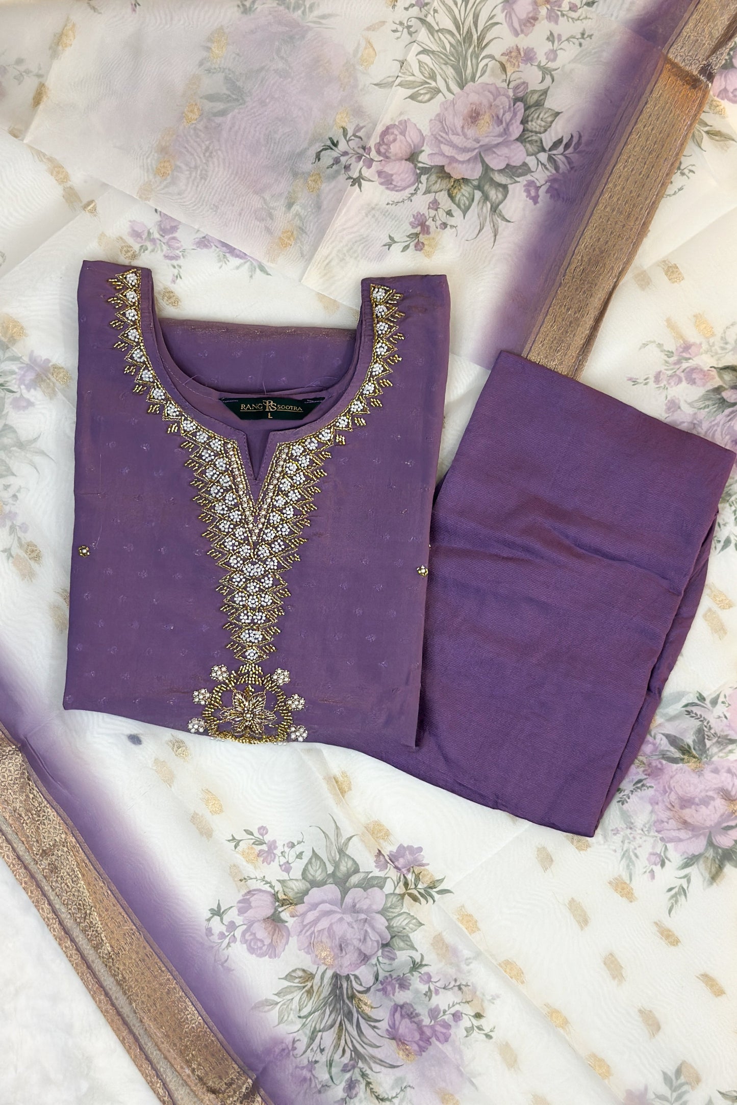 Lavender Gleam Festive Set – Timeless Grace by Rang Sootra