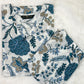 Women’s Sky Blue Botanical Co-ord Set – Graceful Fusion of Florals and Elegance