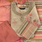 Beige & Rust Festive Kurta Set with Striped Dupatta – Rang Sootra Heritage Chic